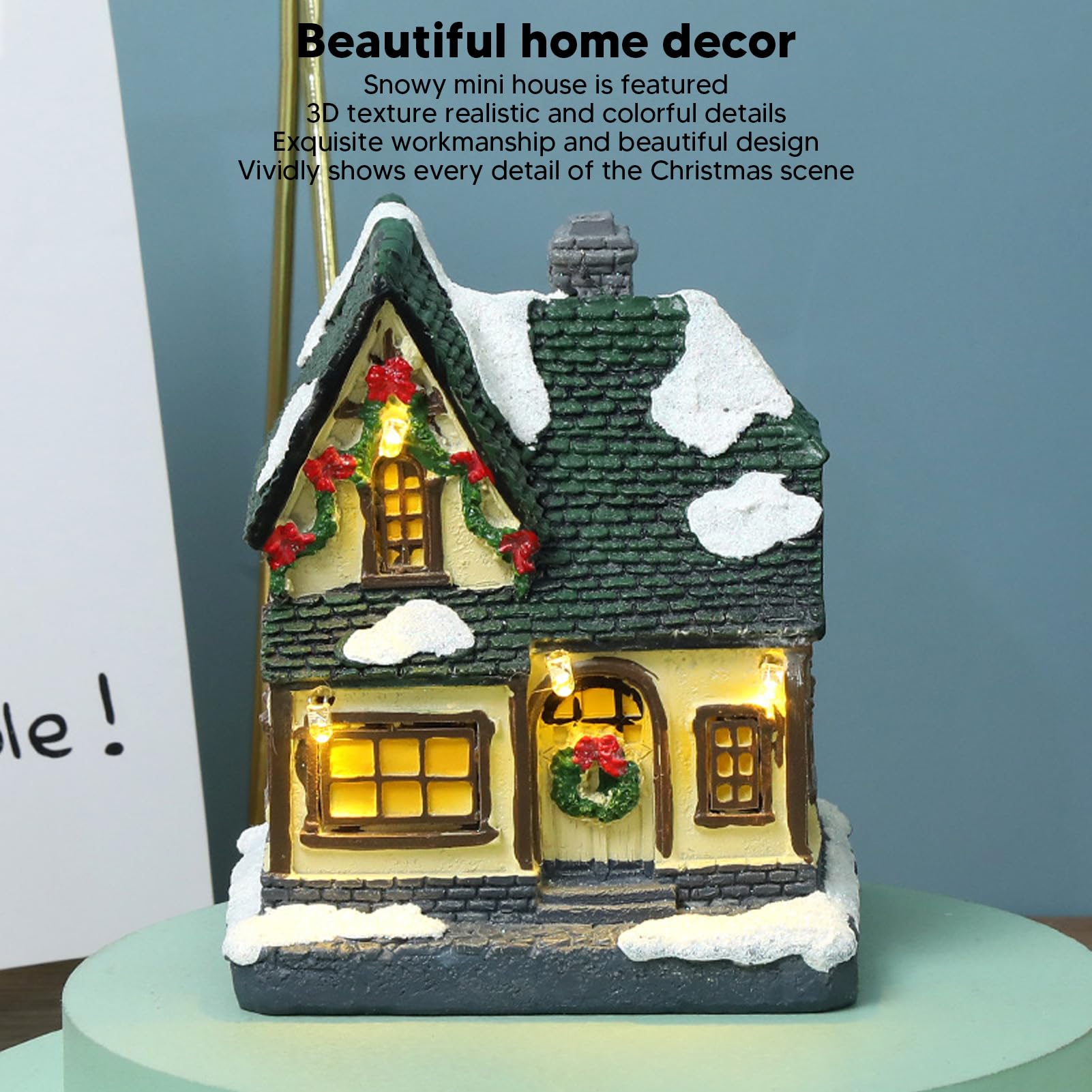 Amazon.co.jp: LED照明付きクリスマスビレッジハウス、ヴィンテージの